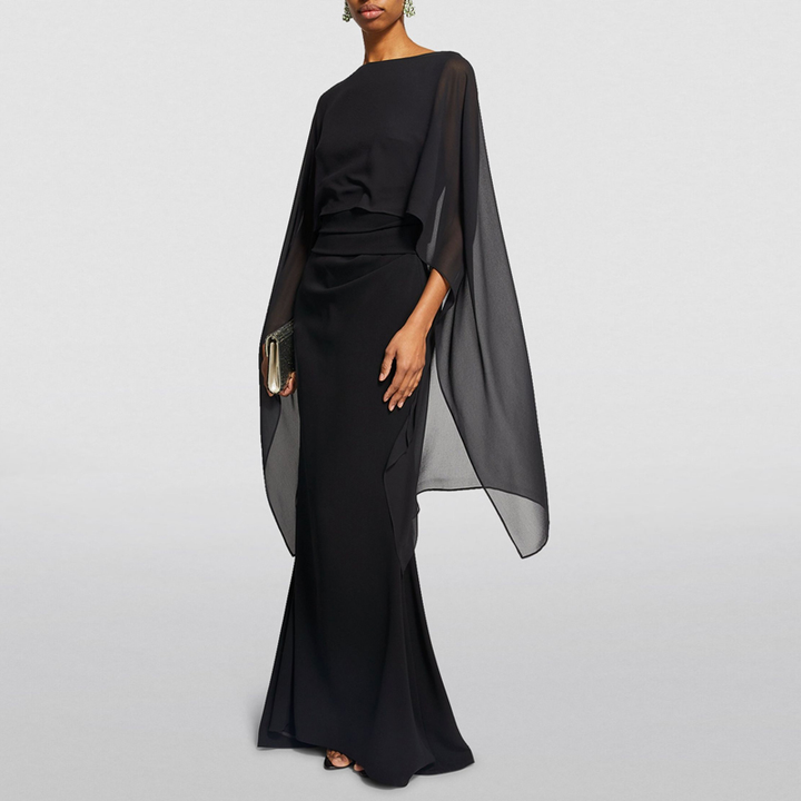 RADAI Cape Evening Dress Gown