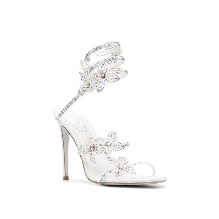 RAEVA Diamante Flower High Heel Sandals