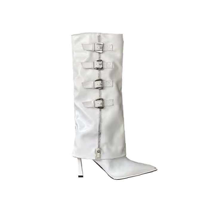 RAHEL Buckled Knee High Boots
