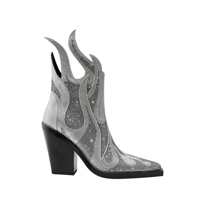 RAIKI Diamante Block Heel Ankle Boots