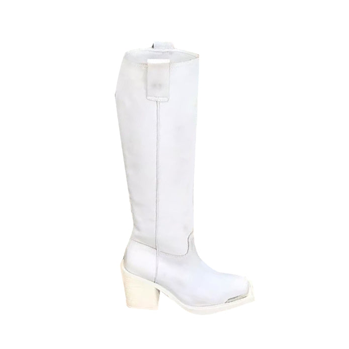 RALOU Metal Plated Knee High Boots