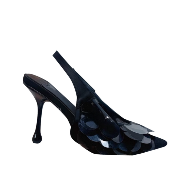 RAVON Sequinned High Heel Sandals