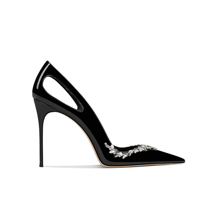 REKIN Diamante Mid Heel Pumps - 8cm