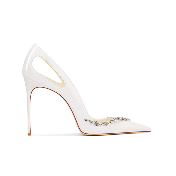 REKIN Diamante Mid Heel Pumps - 8cm