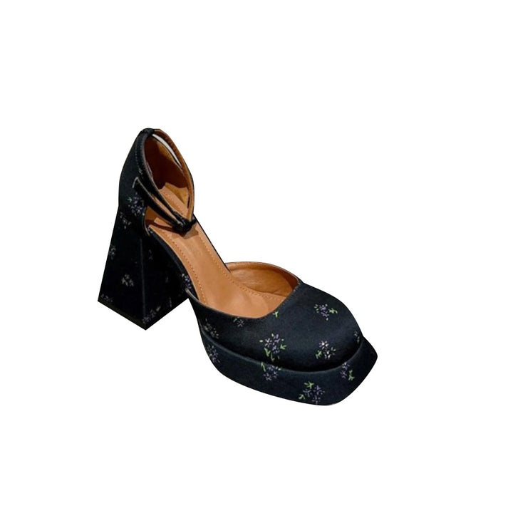 RETKE Flower Block Heel Sandals