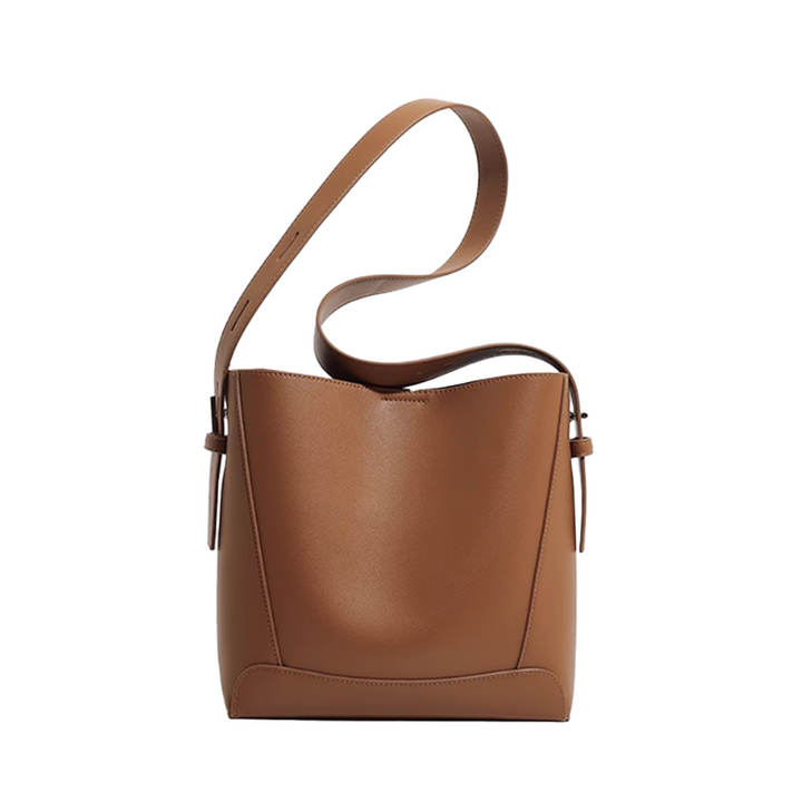 REVNA Leather Bucket Bag