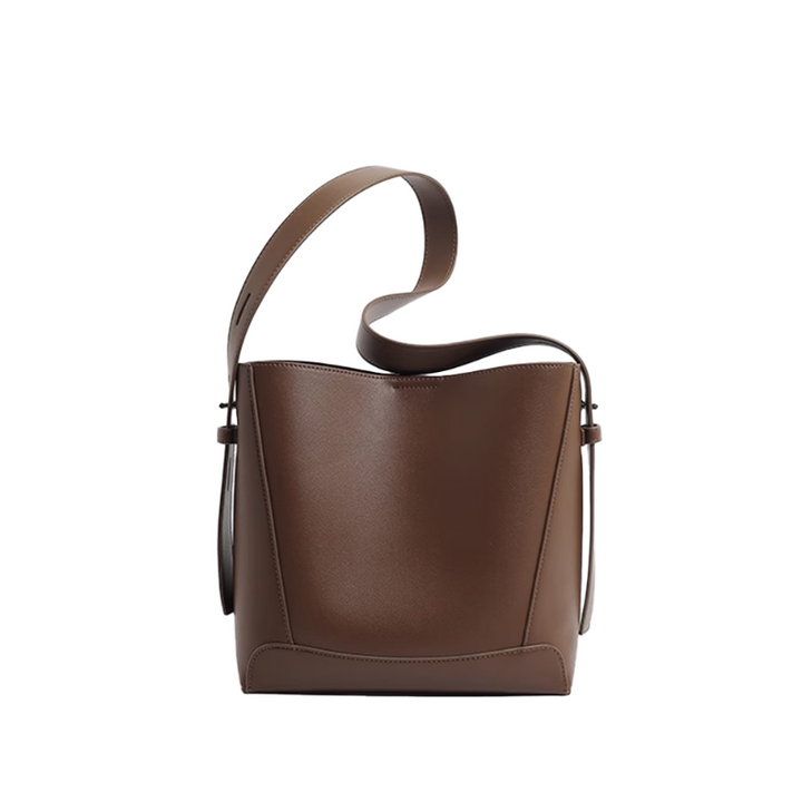 REVNA Leather Bucket Bag