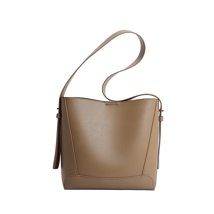 REVNA Leather Bucket Bag