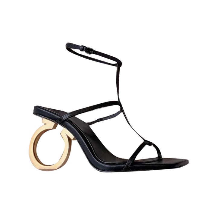 ROAIT Ankle Strap Sculptured Heel Sandals