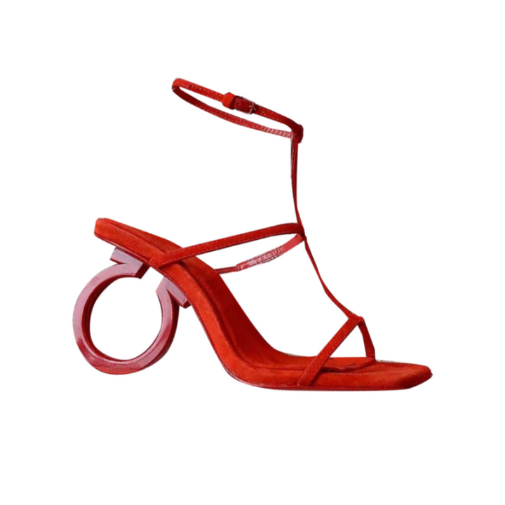 ROAIT Ankle Strap Sculptured Heel Sandals