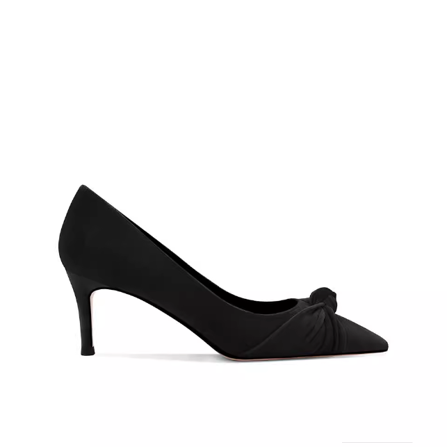 ROBIV Fold Detailed Mid Heel Pumps - 6cm