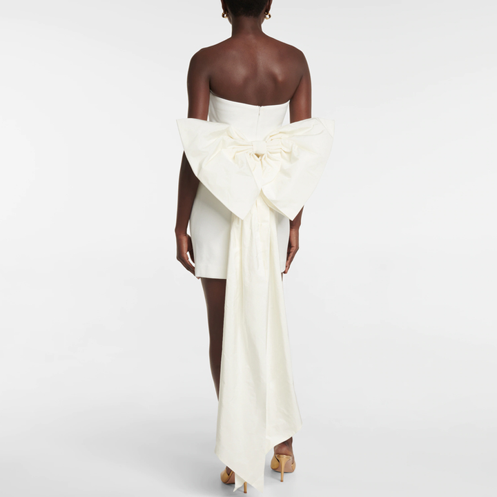 ROMCA Bow Off-Shoulder Evening Dress Gown