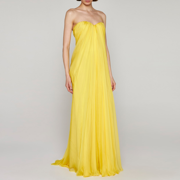 RONIY Fold Hem Evening Dress Gown
