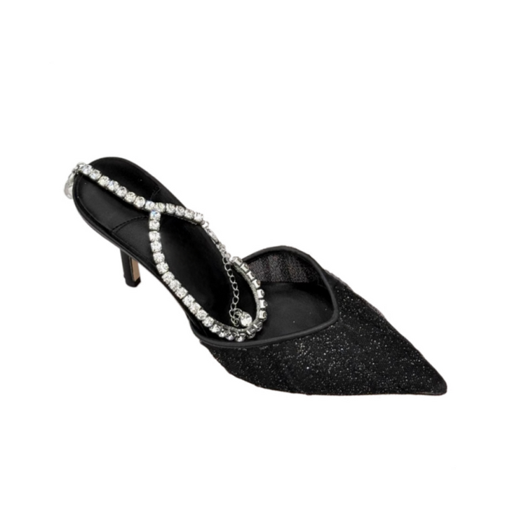 ROTUM Diamante Mesh High Heel Sandals