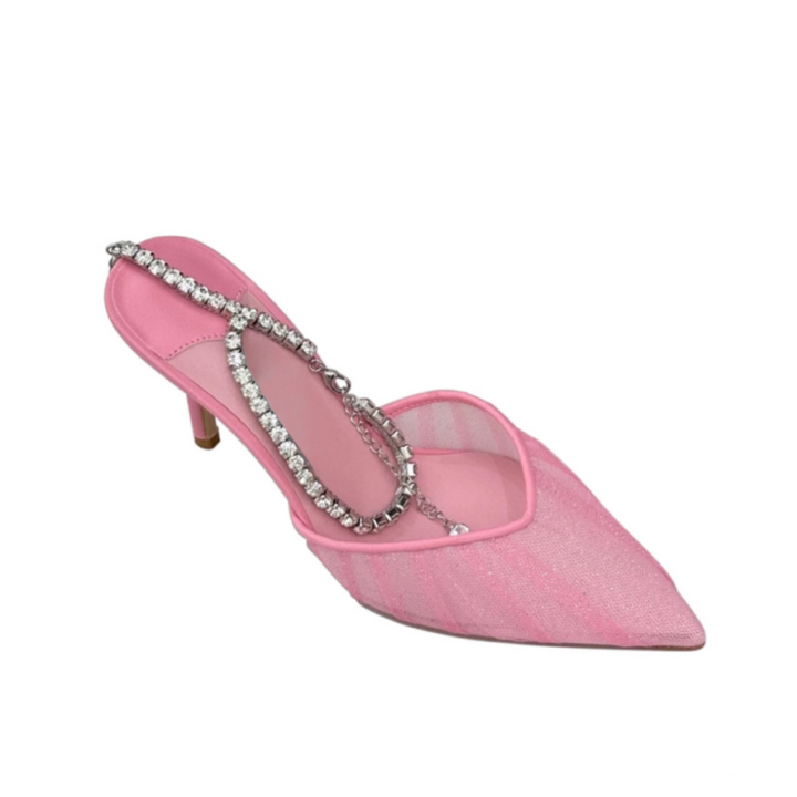 ROTUM Diamante Mesh High Heel Sandals