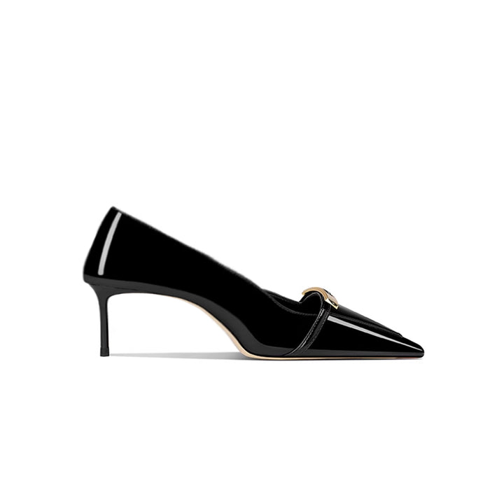 ROVUA Metal Embellished Mid Heel Pumps - 6cm