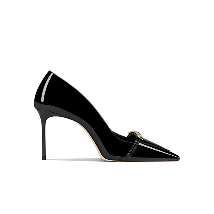ROVUA Metal Embellished Mid Heel Pumps - 8cm