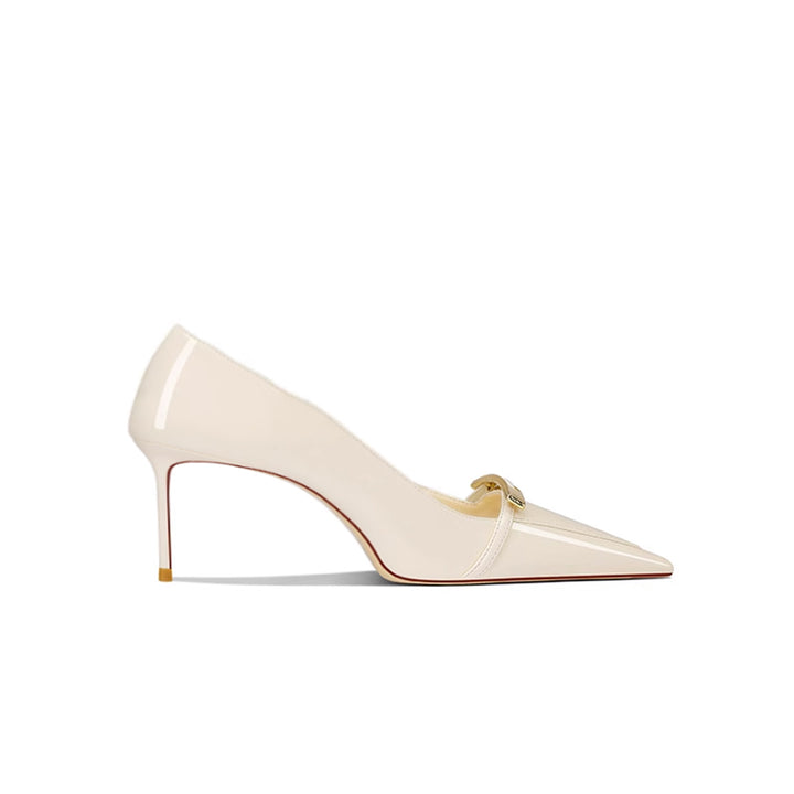 ROVUA Metal Embellished Mid Heel Pumps - 6cm