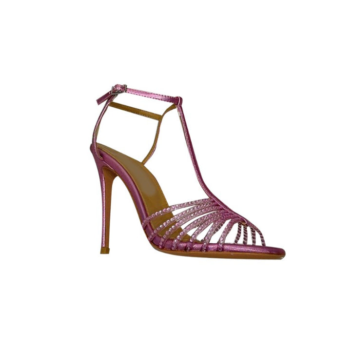 RUECA Diamante Ankle Strap High Heel Sandals