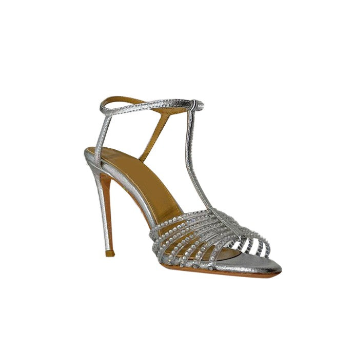 RUECA Diamante Ankle Strap High Heel Sandals