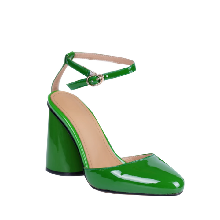 RUETT Ankle Strap Block Heel Sandals