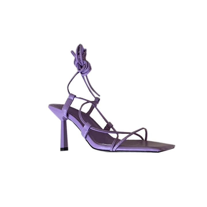 RUICT Lace Up Mid Heel Gladiator Sandals