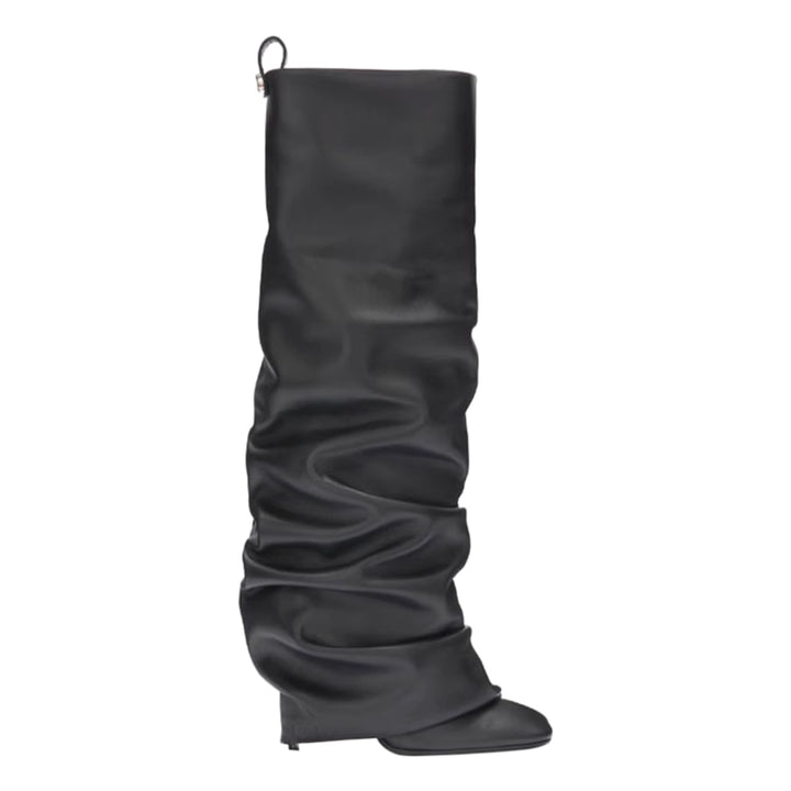 RULEN Stiletto Heel Slouchy Knee High Boots