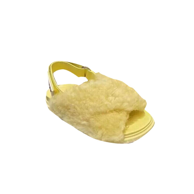 RUMIE Cross Fur Flat Sandals