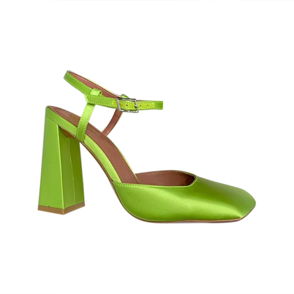 RUVCI Ankle Strap Block Heel Sandals