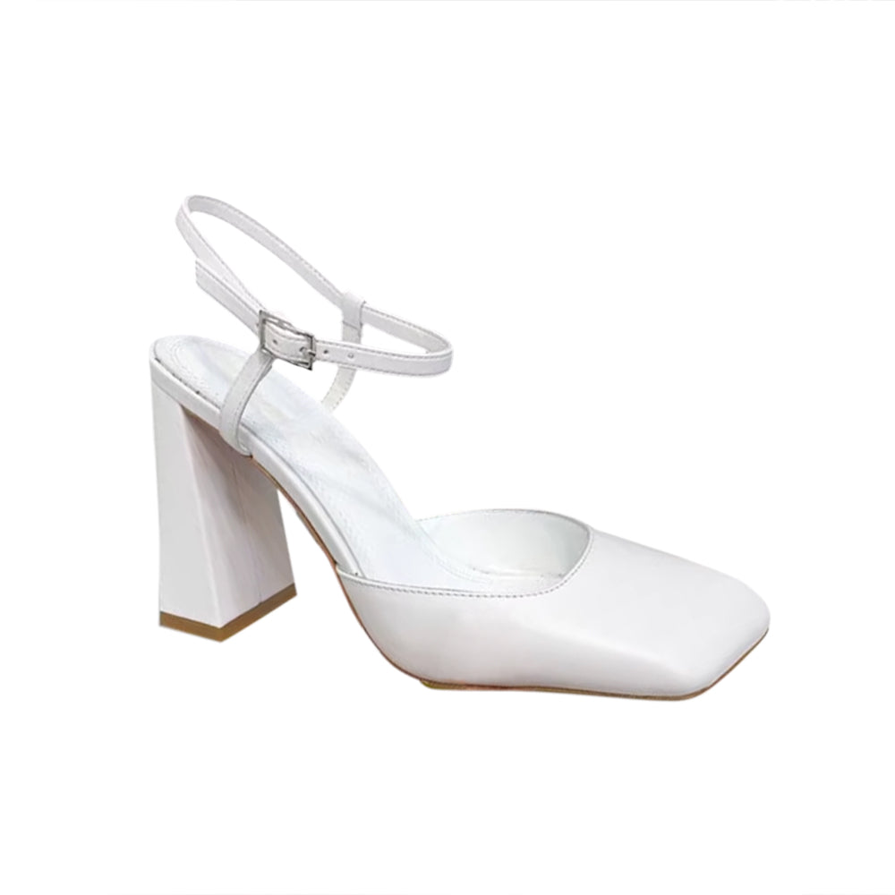 RUVCI Ankle Strap Block Heel Sandals