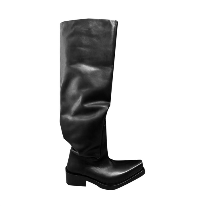 RUVIE Leather Knee High Boots