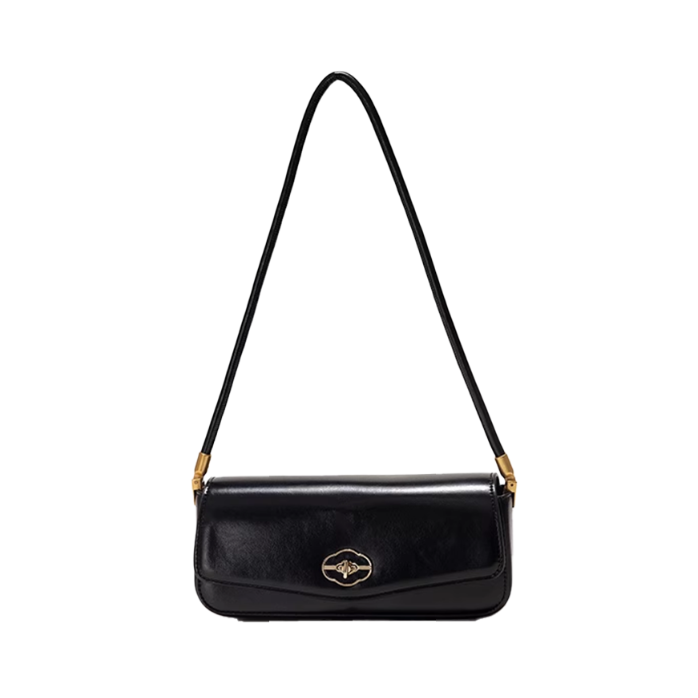 RUVTI Metal Lock Cross Body Bag
