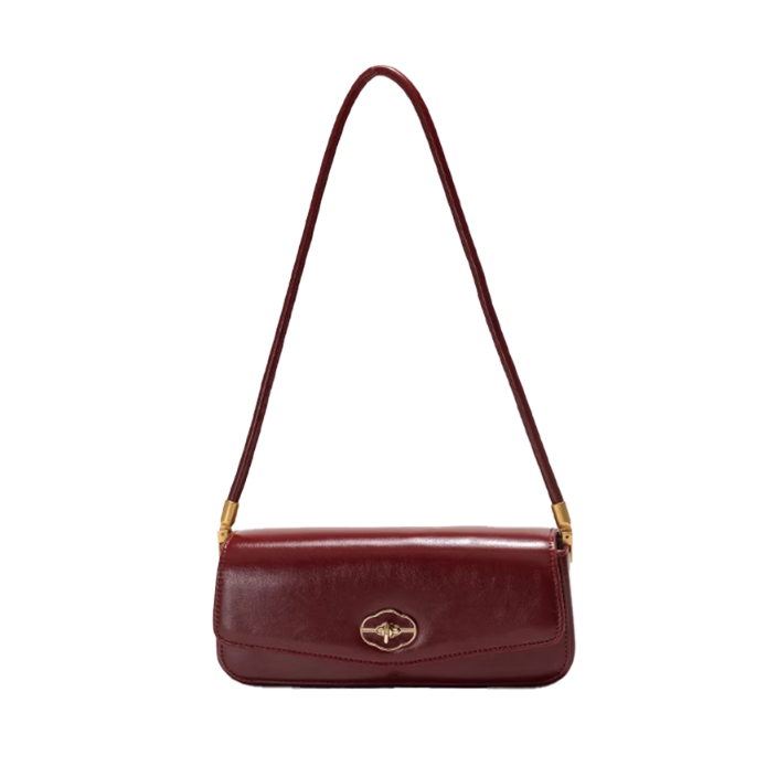 RUVTI Metal Lock Cross Body Bag