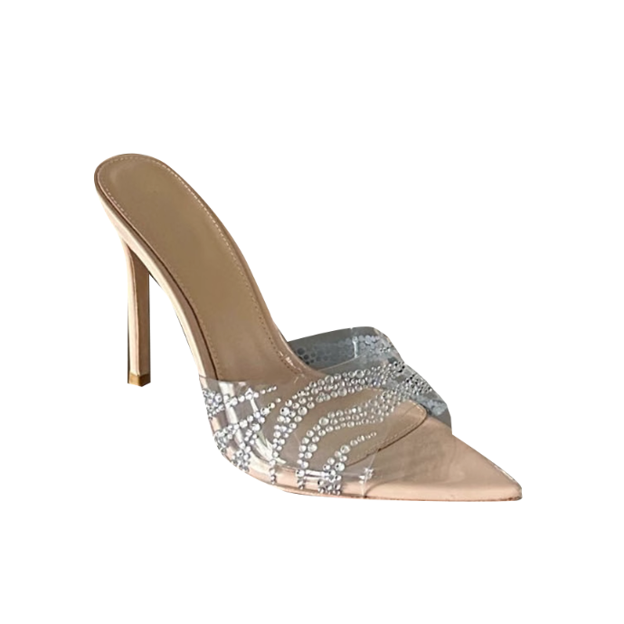 SAMIY Diamante PVC Mules Sandals