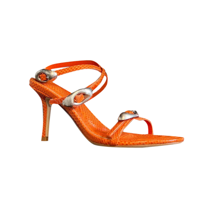 SANBE Metal Embellished Mid Heel Sandals