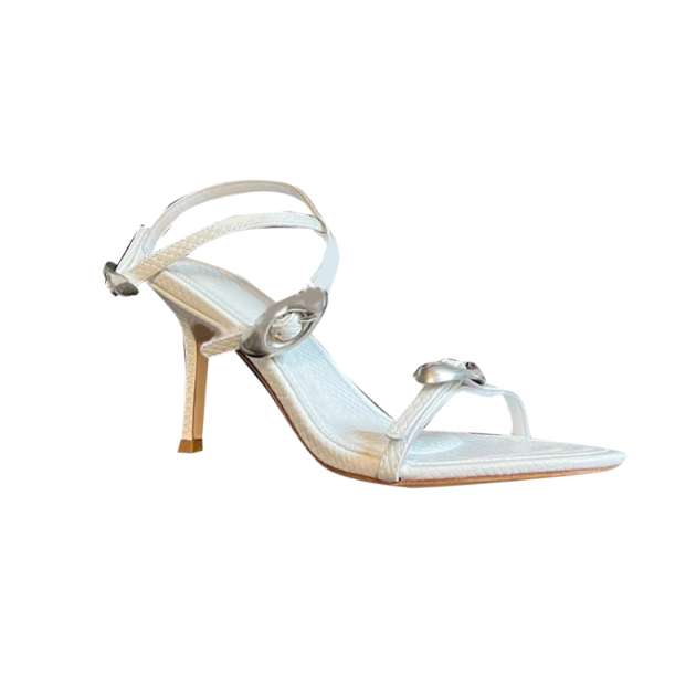 SANBE Metal Embellished Mid Heel Sandals