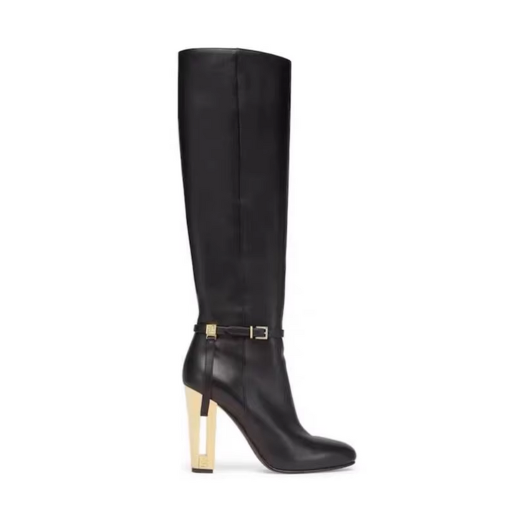 SEKIL Cut Out Heel Knee High Boots