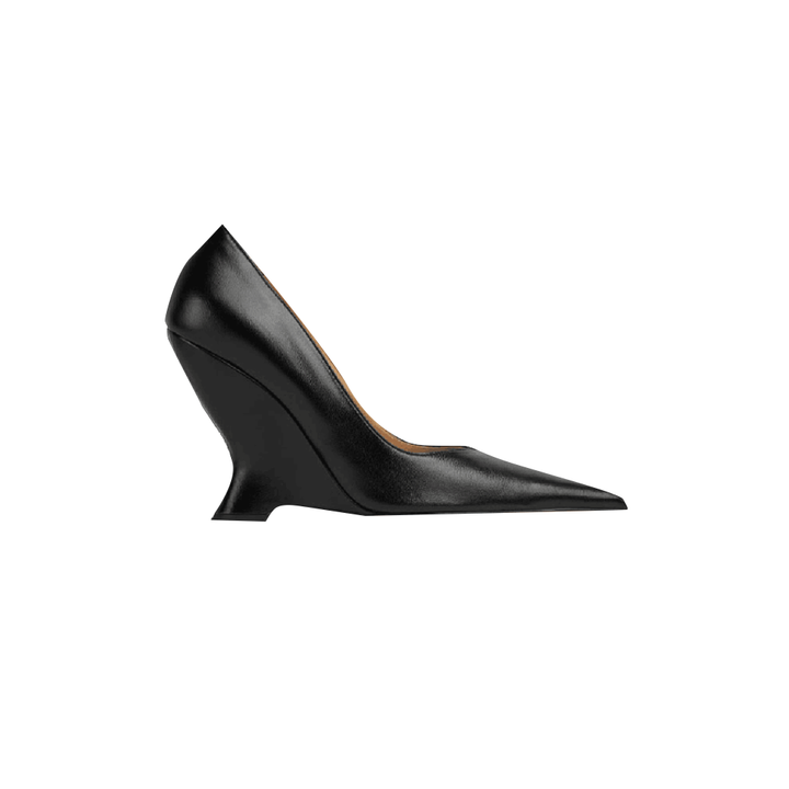 SEKUE Leather Wedged Heel Pumps
