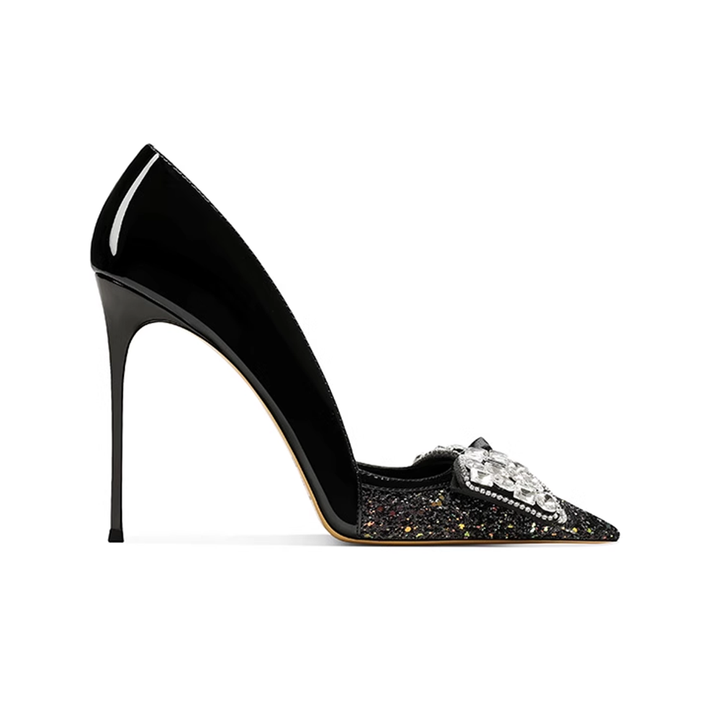 SEMAI Diamante Bow High Heel Pumps - 10cm