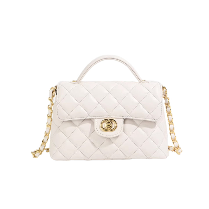 SENVT Metal Lock Quilted Cross Body Bag