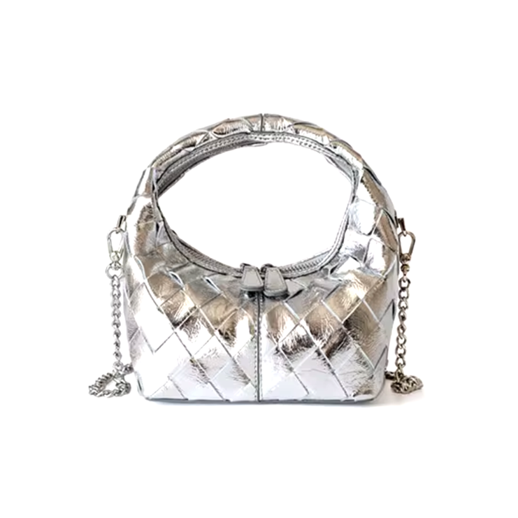 Metallic Braided Tote Bag