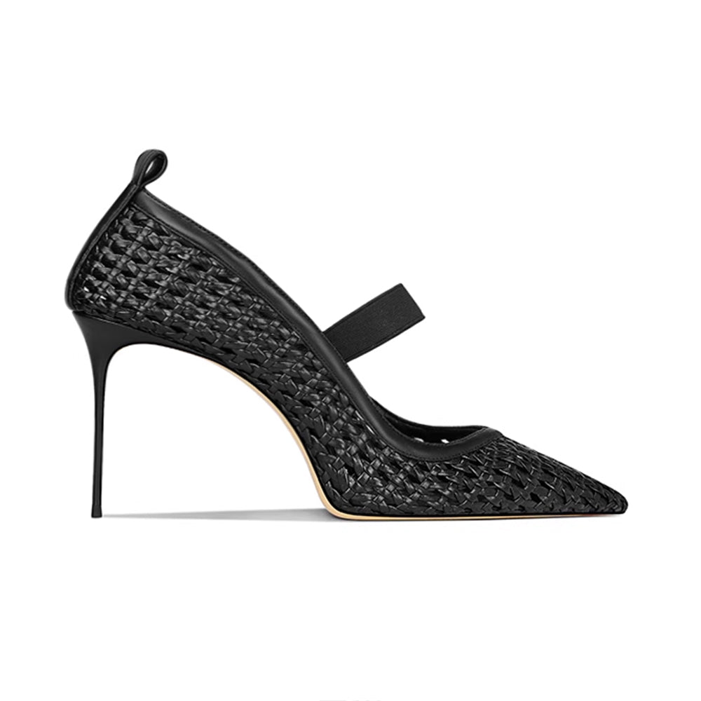 SERVV Braided Mid Heel Pumps - 8cm