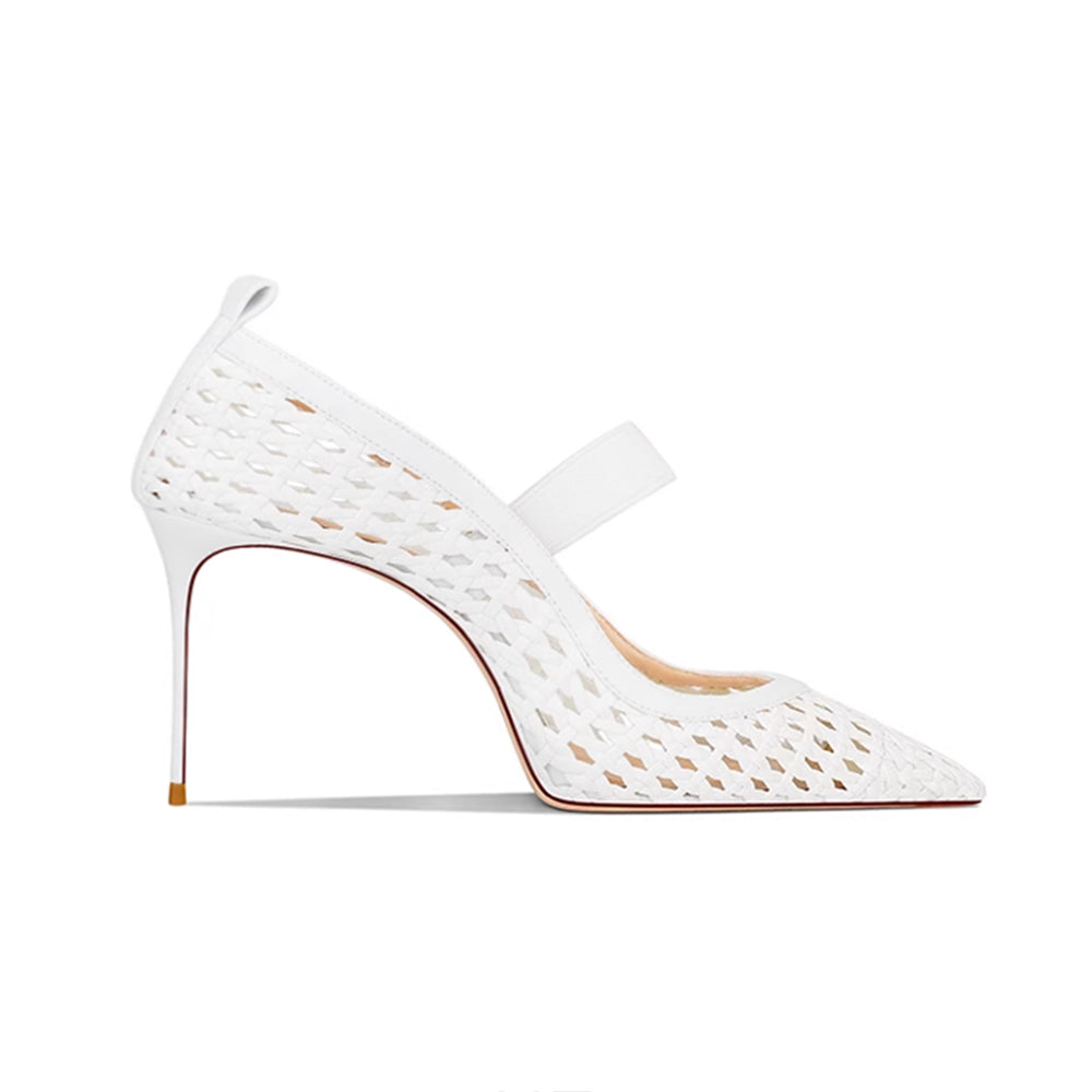 SERVV Braided Mid Heel Pumps - 8cm