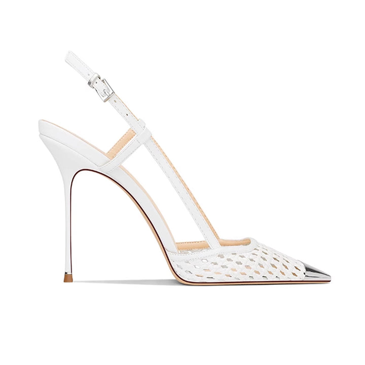 SETOL Metal-Plated Braided High Heel Sandals - 10cm