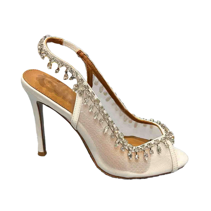 SGCAN Diamante Mesh High Heel Sandals