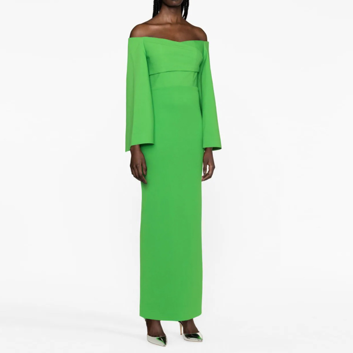 SLAUS Off-Shoulder Evening Dress Gown