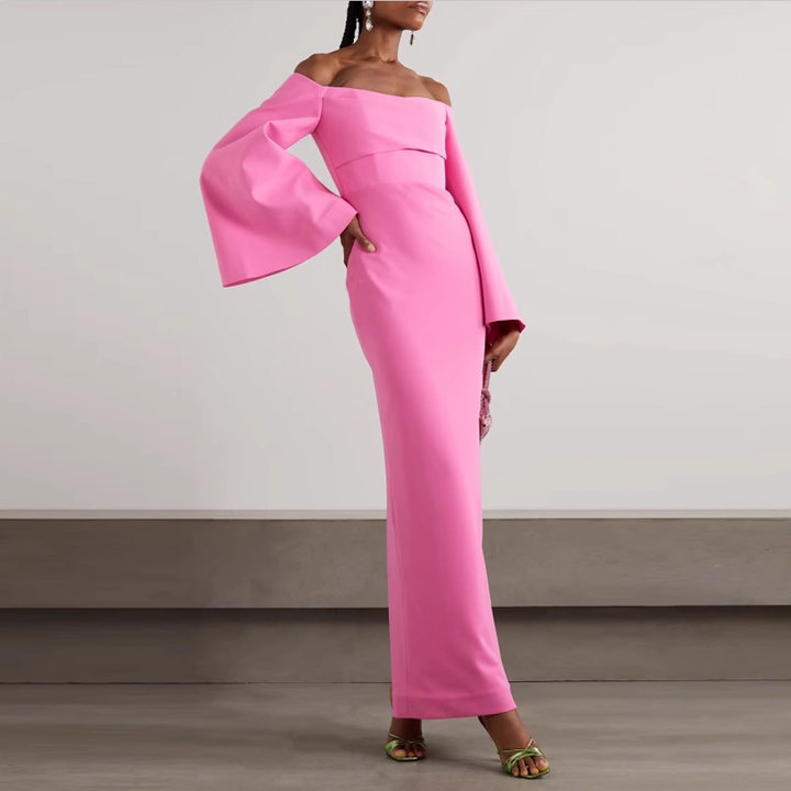 SLAUS Off-Shoulder Evening Dress Gown