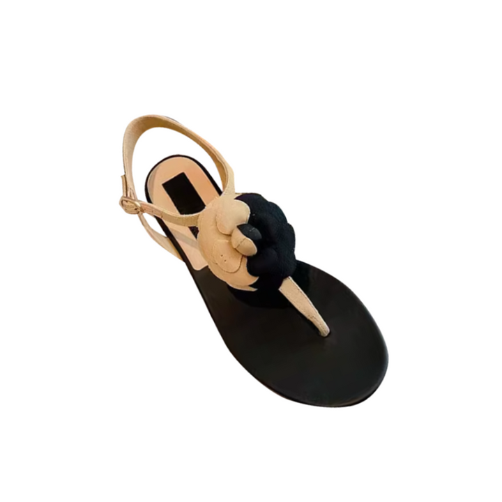 SODEV Flower Flip Flop Flat Sandals
