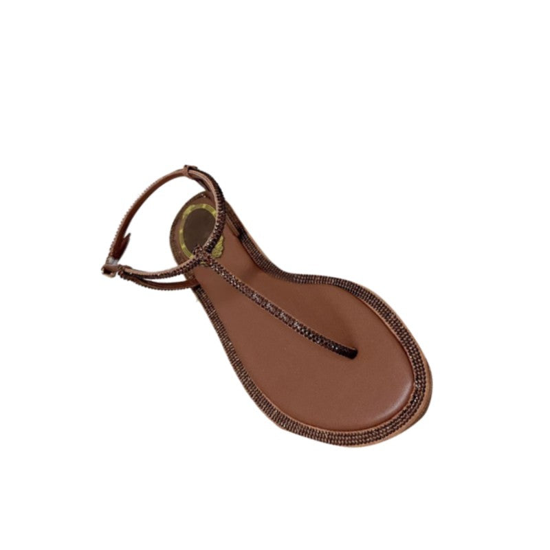 SOIKO Diamante Flat Sandals