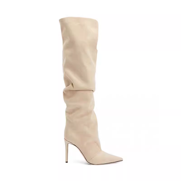 SONUI Suede Stiletto High Heel Knee High Boots
